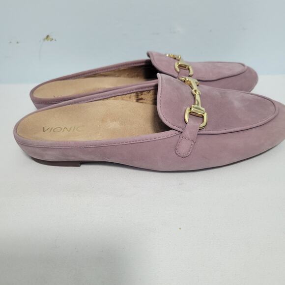 Vionic Adeline Purple Suede Leather Mule With Horsebit Detail Size 9M 10290-808 - Picture 5 of 9